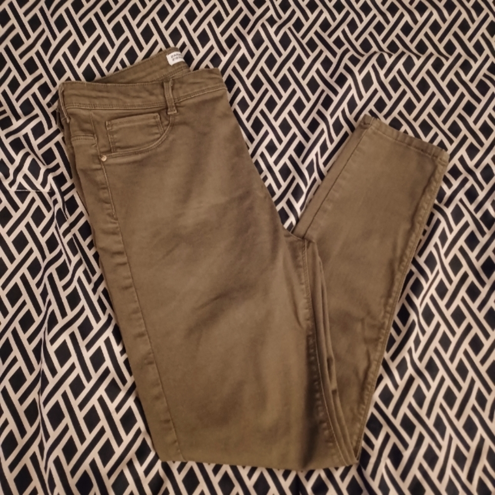 Zara Olive Skinny Jeans
